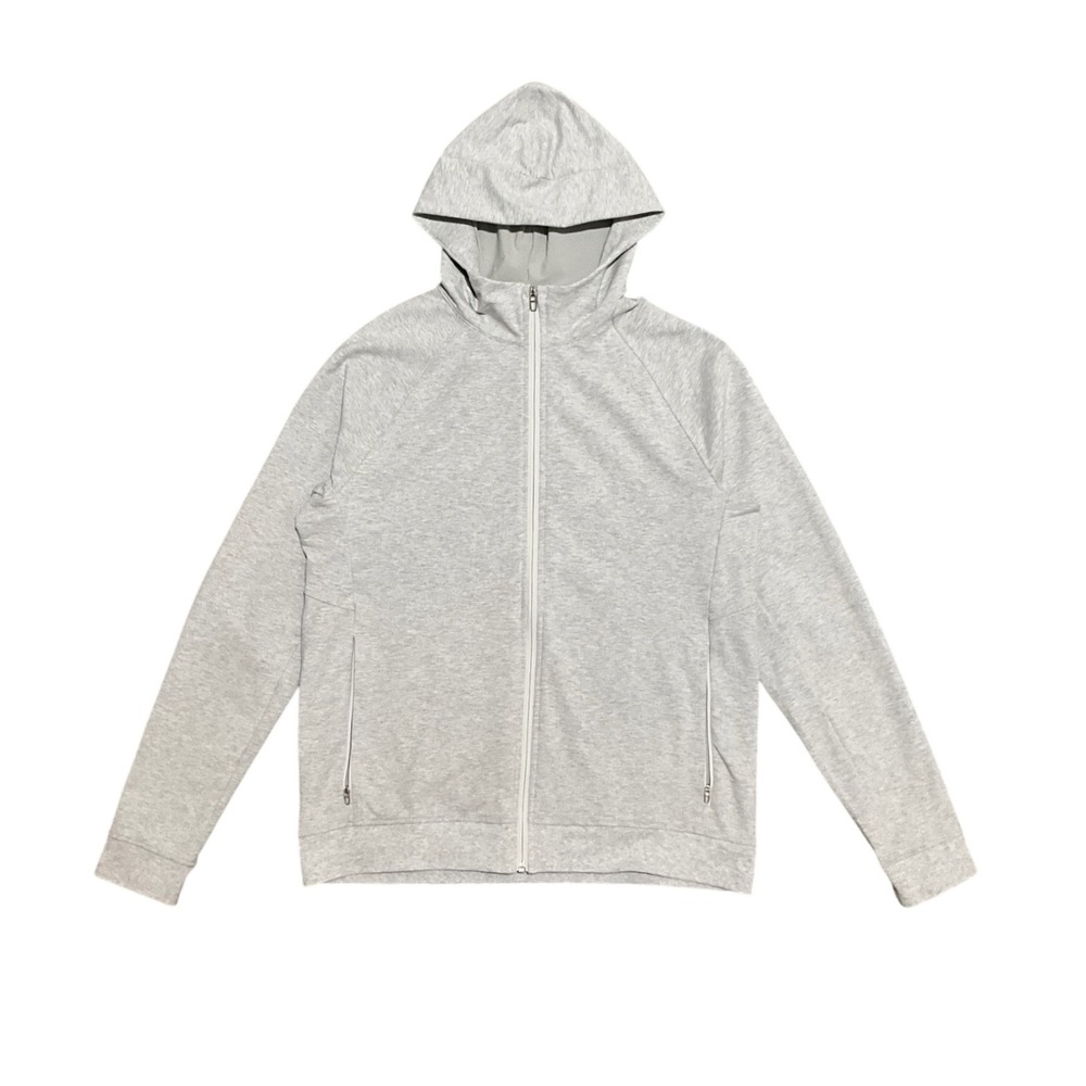 Lululemon Grey Cinchful Hoodie Full Zip Activewear Jacket Zipper Pockets Women L
